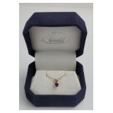 10k Yellow Gold Amethyst Necklace