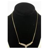 10k Yellow Gold and Diamond Necklace