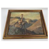 Shorty Shope Cowboy on Horseback Painting