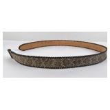 Montana Rattlesnake Skin Cowboy Belt