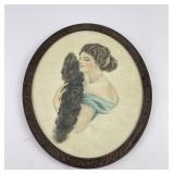 Antique Victorian Watercolor Painting