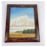 Montana Landscape Oil on Board Painting