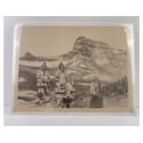 John B NoRunner Blackfoot Artist Pencil Drawing