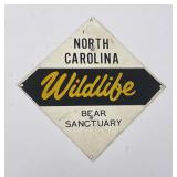 North Carolina Wildlife Bear Sanctuary Sign