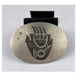 Bear Shield Taos New Mexico Navajo Belt Buckle