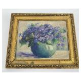Antique Still Life Painting of Flowers