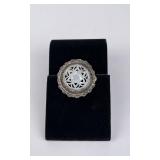 Sterling Silver Mother of Pearl Brooch