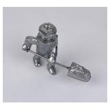 Art Deco Iron Fireman Robot Statue Figurine