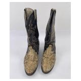 Vintage Larry Mahan Snakeskin Cowboy Boots