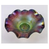 Antique Iridescent Art Glass Bowl Tiffany Steuben