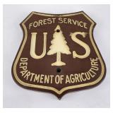 Original US Forest Service Wood Shield Sign