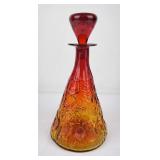 Mid Century Blenko Glass Tangerine Decanter