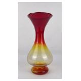 Mid Century Blenko Glass Tangerine Vase