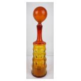 Mid Century Blenko Glass Tangerine Decanter