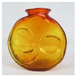 Mid Century Blenko Glass Tangerine Vase