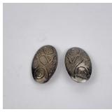 Northwest Coast Sterling Silver Haida Earrings