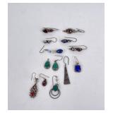 Large Lot of Sterling Silver Single Earrings