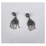 Sterling Silver Carnelian Earrings Middle Eastern