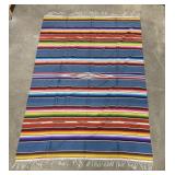 Antique Mexican Wool Serape Saltillo Blanket