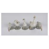 Set of 5 Lladro Porcelain Geese Figurines
