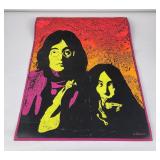 Vintage Joe Roberts Lennon Ono Black Light Poster