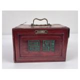Antique Chinese Bone Bamboo Mahjong Set