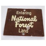 Vintage Montana National Forest Service Sign