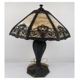 Beautiful Antique Stained Glass Slag Lamp
