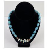 Navajo Turquoise and Sterling Silver Necklace