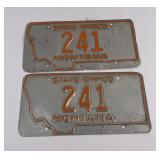Pair of State Owned Montana License Plates