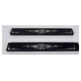 Pair of Japanese Inlaid Lacquer Stands