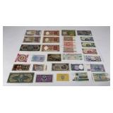 Large Grouping of Antique Currency Bills Money