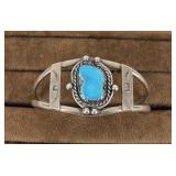 Navajo Sterling Silver Turquoise Bracelet