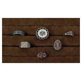 Lot of Sterling Navajo Native American Rings