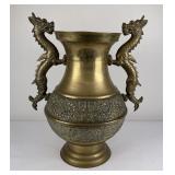 Republican Period Bronze Chinese Dragon Vase