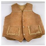 Marlboro Man Shearling Wool Leather Cowboy Vest