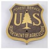 Original US Forest Service Wood Shield Sign
