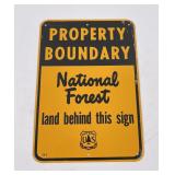 US Forest Service Montana Boundary Sign