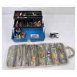 Vintage Fishing Tackle Box and Contents