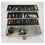 Vintage Fishing Tackle Box and Contents