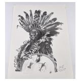 Ken West Sioux Indian Signed Numbered Print