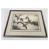 Hans Kleiber Etching Mallards Landing