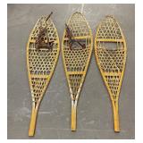 Pair of Vintage Snowshoes and an Extra