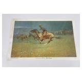 Frederick Remington Stampeded Lightning Print