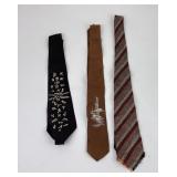 Lot of 3 Antique Western Ties
