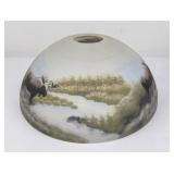 Reverse Painted Moose Lamp Shade