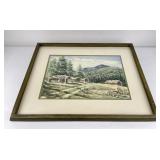 Coughlan Garnet Ghost Town Montana Watercolor