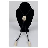 Antique Eskimo Inuit Carved Walrus Bolo Tie