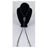 Navajo Sterling Silver Bear Paw Bolo Tie