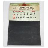 1964 Conoco Oil Calendar Chalkboard
